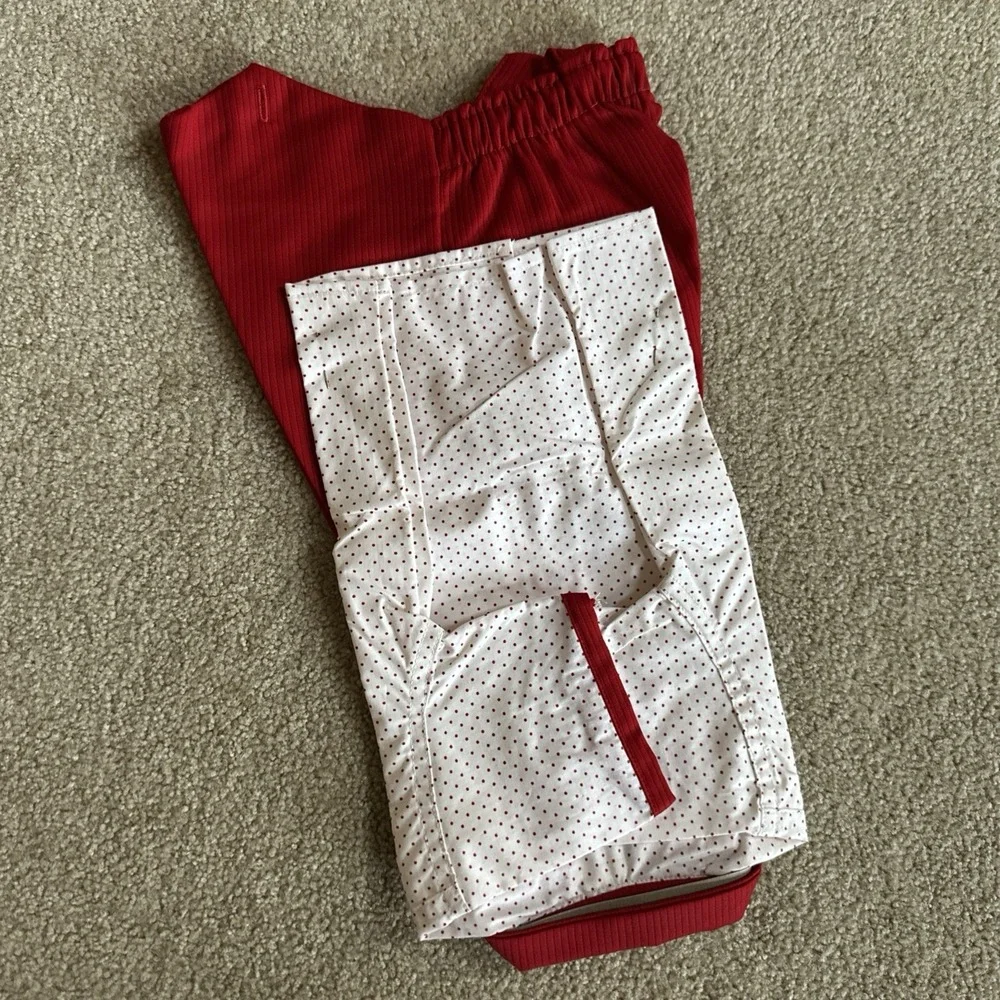 Boys Christmas 1T Short Set 12 Months NOS JCPenney Red & White Shorts Suspenders